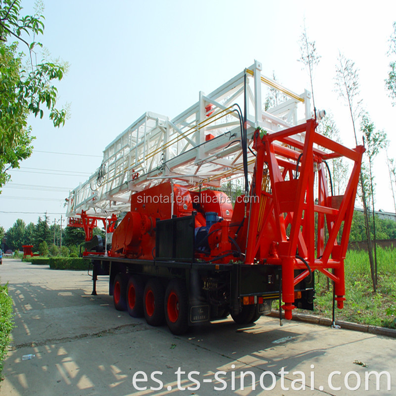 Plataformas de perforación de pozos de petróleo horizontales montadas en remolque, máquina de perforación de pozos de petróleo para campos de petróleo y gas